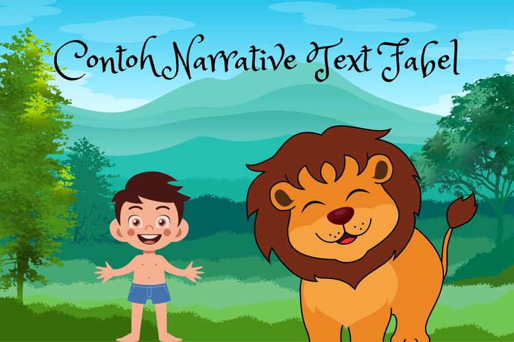 Ilustrasi contoh narrative text fabel