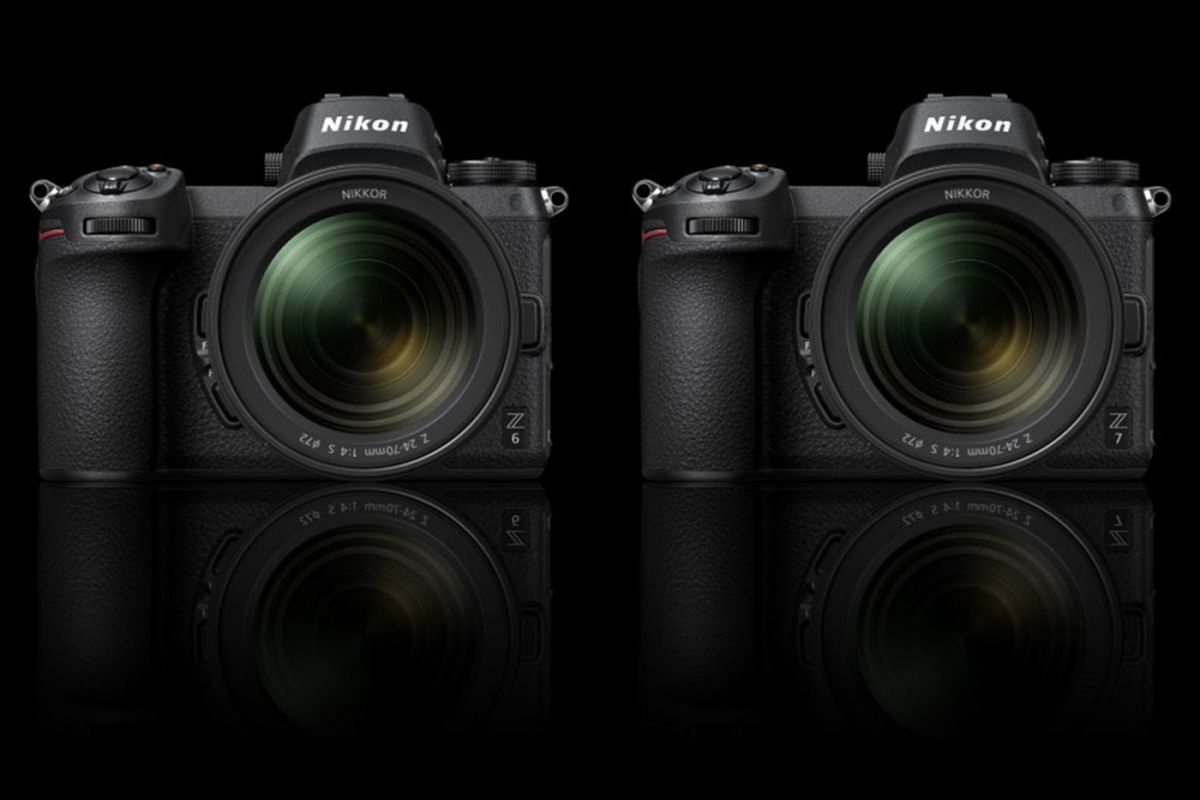 Kamera mirrorless full-frame Nikon Z7 dan Z6.