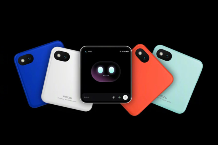 Meizu memamerkan perangkat berbasis AI terbarunya yang bernama Meizu 22 Next AI Cube.