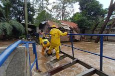 Akibat Hujan Intensitas Tinggi, Aliran Kali Sunter di Cipinang Melayu Deras, Muka Air Naik
