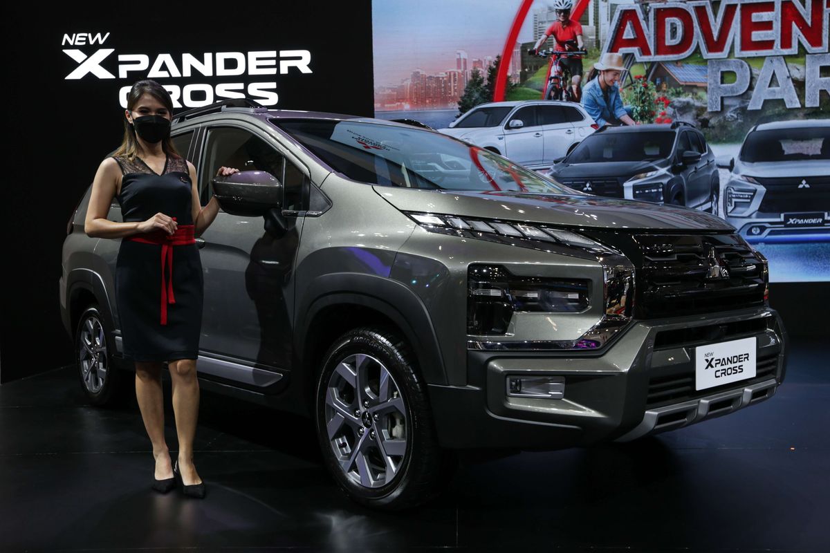 New Mitsubishi Xpander Cross dipamerkan di ajang Gaikindo Indonesia International Auto Show (GIIAS) 2022 di ICE BSD, Tangerang, Sabtu (13/8/2022).