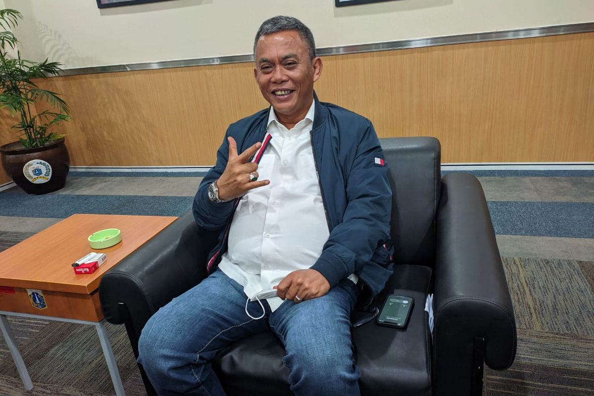 Ketua DPRD DKI Jakarta Prasetio Edi Marsudi saat ditemui di Gedung DPRD DKI Jakarta, Rabu (26/1/2022).