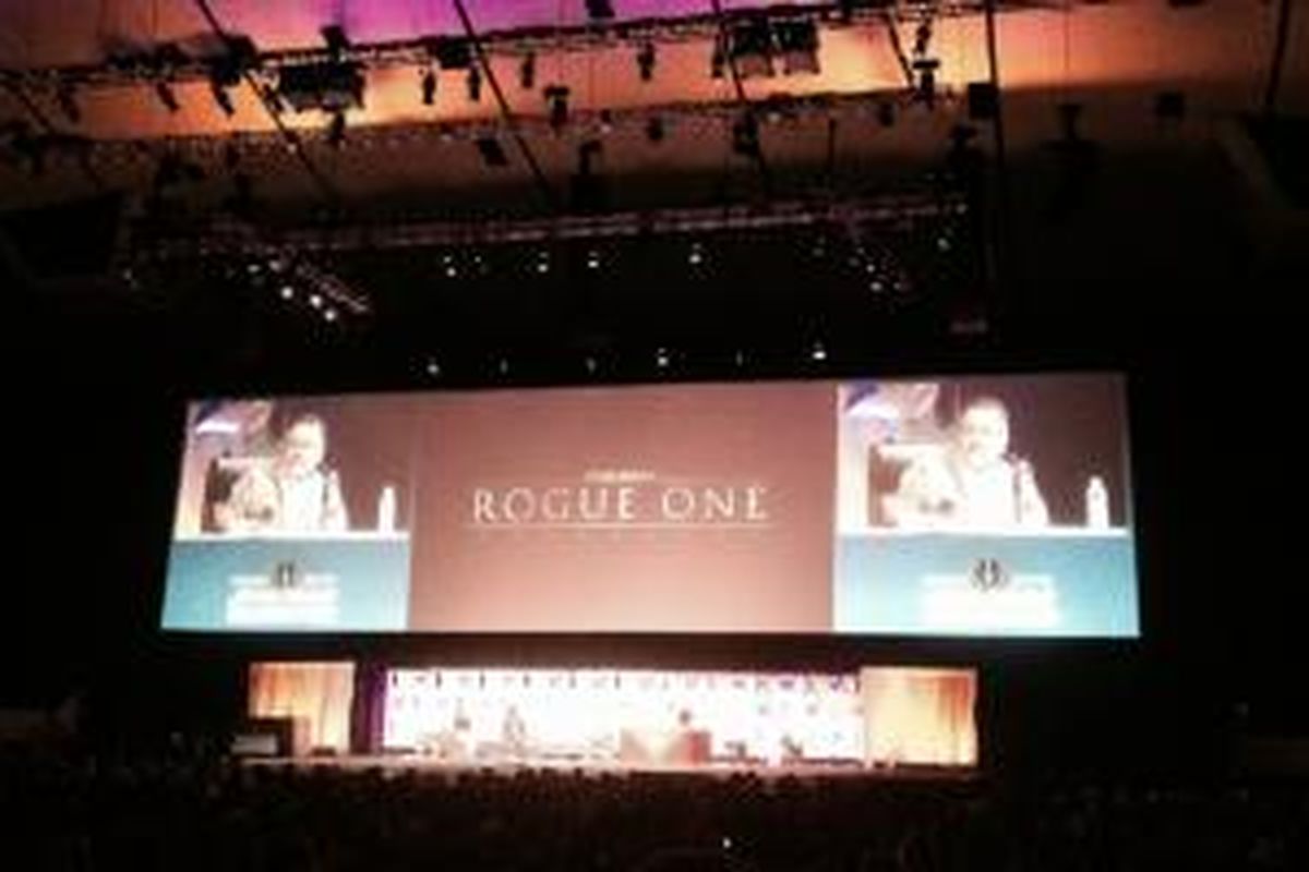 Trailer antologi Star Wars, Rogue One diputar di Star Wars Celebration, Anaheim, Los Angeles, Minggu (19/4/2015) waktu AS,
