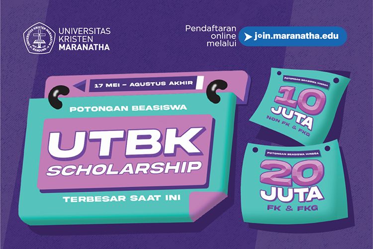 Program UTBK Maranatha menyediakan UTBK Scholarship, yakni beasiswa dengan potongan biaya masuk hingga Rp 20 juta. 