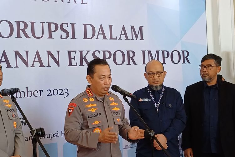 Kapolri Jenderal Listyo Sigit Prabowo di The Tribrata, Jakarta, Kamis (14/9/2023).