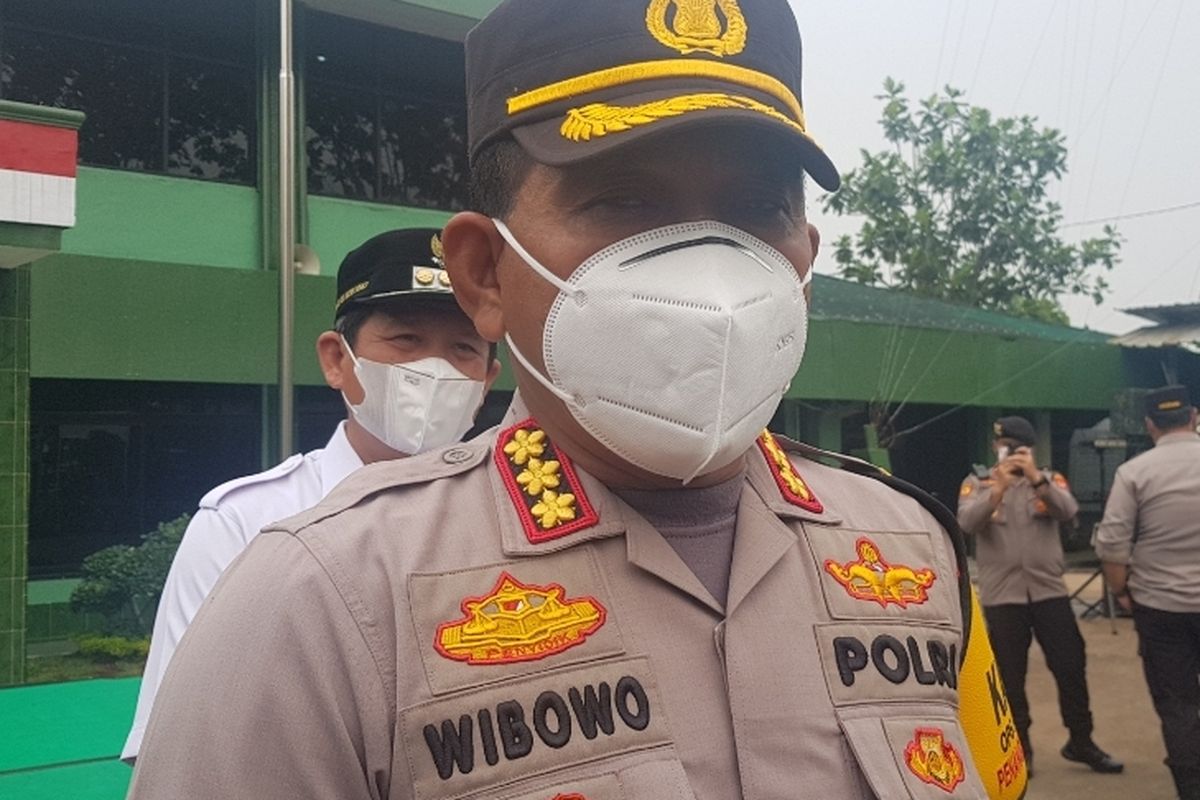 Kapolres Metro Jakarta Utara Kombes Pol Wibowo usai menghadiri Apel Tiga Pilar jelang Ramadhan 2022 di Makodim 0502, Jalan Yos Sudarso, Tanjung Priok, Jakarta Utara, Rabu (30/3/2022).