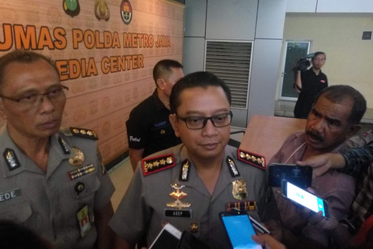 Kapolres Bekasi Kombes Adi Saputra di Mapolda Metro Jaya, Rabu (9/8/2017).