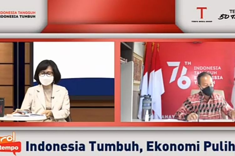Menteri Perindustrian Agus Gumiwang Kartasasmita dalam ngobrol Tempo yang disiarkan secara virtual, Rabu (18/8/2021). (Tangkapan Layar)
