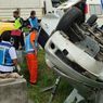 Pecah Ban, Avanza Tabrak Tiang PJU Tol Jombang-Mojokerto, Pengemudi Tewas