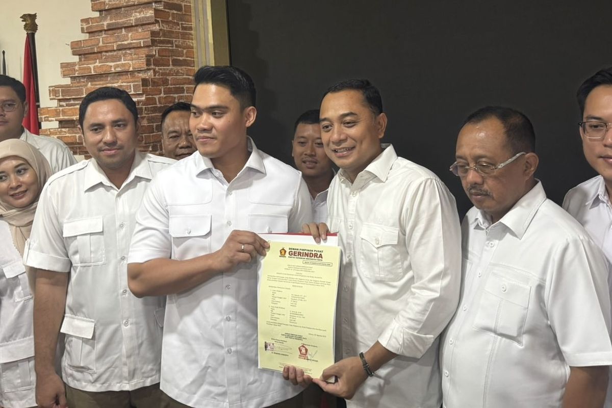 Eri Cahyadi saat menerima rekom dari Partai Gerindra, Selasa (27/8/2024).
