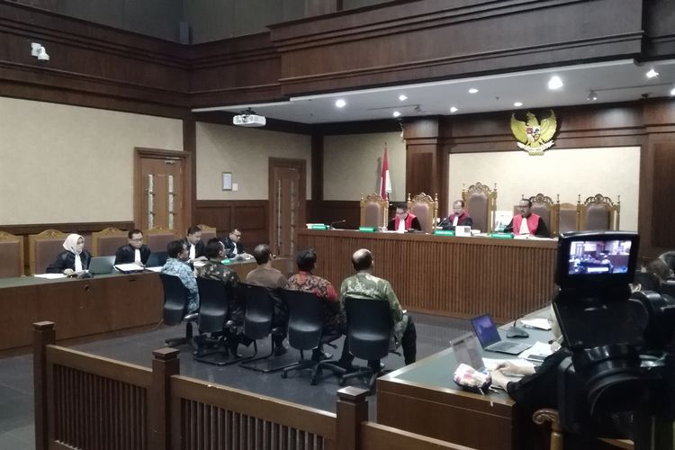 Sidang pemeriksaan saksi untuk terdakwa mantan Ketua Umum PPP Romahurmuziy di Pengadilan Tindak Pidana Korupsi Jakarta, Rabu (6/11/2019)