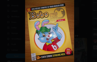 Ilustrasi majalah Bobo edisi 50 tahun