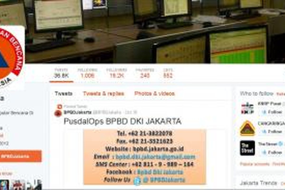 Akun Badan Penanggulangan Bencana Daerah DKI Jakarta