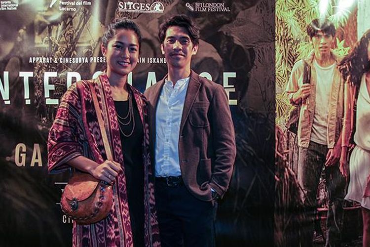 Artis Prisia Nasution dan Iedil Putra hadir dalam penayangan perdana film Interchange di Cinema XXI Epicentrum, Kuningan, Jakarta Selatan, Kamis (23/2/2017). Film produksi Indonesia-Malaysia tersebut dibintangi Nicholas Saputra, Prisia Nasution, dan Iedil Putra.