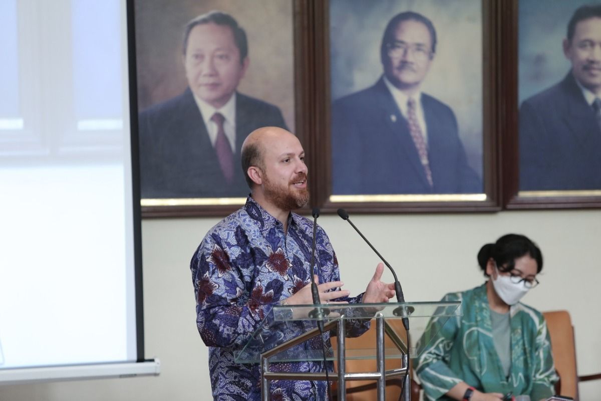 Putra Presiden Turki, Necmettin Bilal Erdogan saat di Universitas Gadjah Mada (UGM). (Foto Dokumentasi Humas UGM).