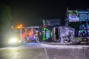 Detik-detik Kecelakaan Bus Siswa SMK Lingga Kencana di Subang, Penumpang Teriak 'Allahu Akbar'