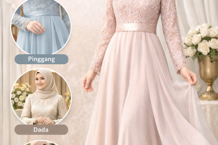 Gamis Detail Aksen Halus