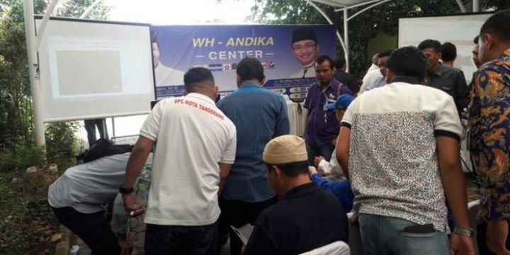 Suasana rumah calon gubernur Banten Wahidin Halim di Pinang, Kota Tangerang, Rabu (15/2/2017). 