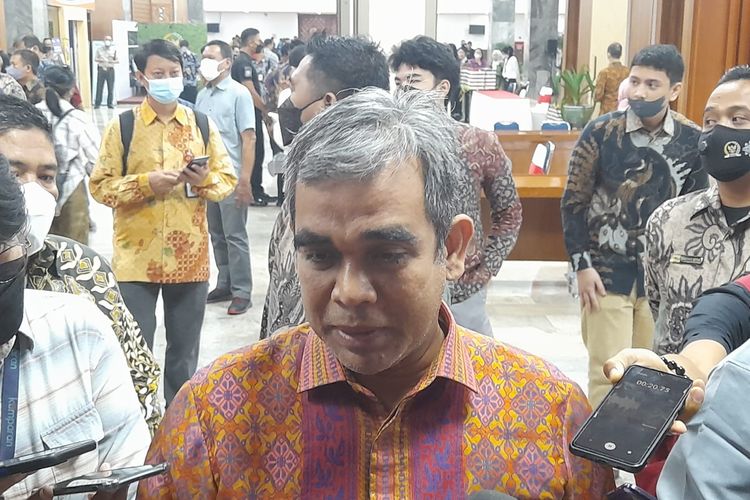 Sekretaris Jenderal DPP Partai Gerindra Ahmad Muzani di Kompleks Parlemen Senayan, Jakarta, Kamis (18/8/2022).