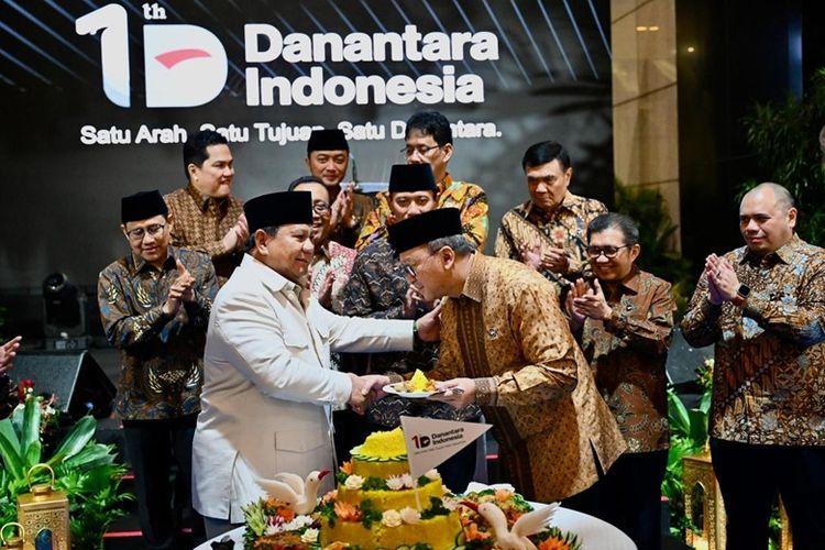 Presiden Prabowo Subianto menghadiri kegiatan refleksi bersama menandai perjalanan Danantara Indonesia di Wisma Danantara, Jakarta, Selasa (11/3/2026). 