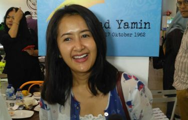 Penyanyi Widi Mulia atau Widi Be3 saat ditemui dalam jumpa pers pertunjukan teater Nyanyi Sunyi Revolusi di Kafe Sastra Balai Pustaka, kawasan Matraman, Jakarta Timur, Minggu (20/1/2019).