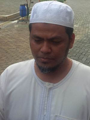 Putra Abu Bakar Baasyir, Abdul Rohim Baasyir di Pondok Pesantren (Ponpes) Al Mukmin Ngruki Cemani, Sukoharjo, Jawa Tengah, Sabtu (19/1/2019).