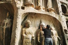 Sempat Rusak, Patung Buddha Berusia 1.300 Tahun 