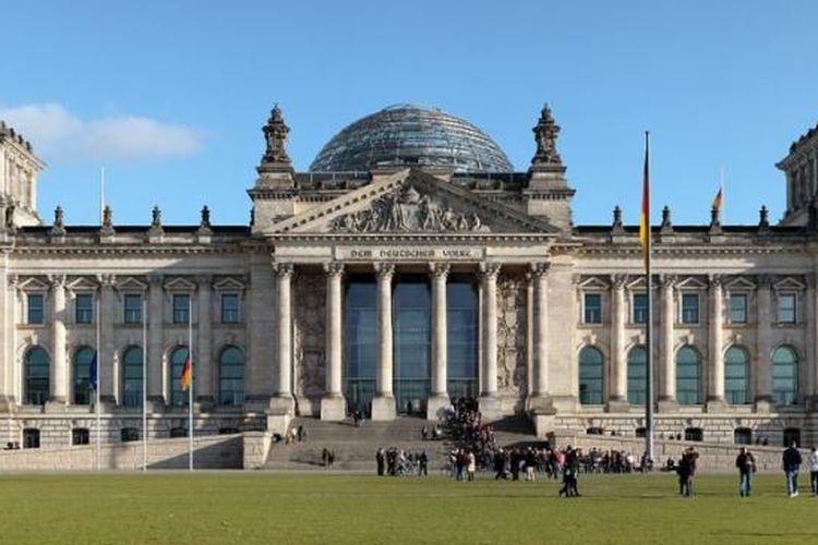 The Reichstag building in Berlin, the capital city of Germany