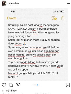 Penyanyi dangdut Via Vallen mengungkap alasan ia menanggapi teguran Jerinx SID soal lagu Sunset di Tanah Anarkis melalui Instagram.