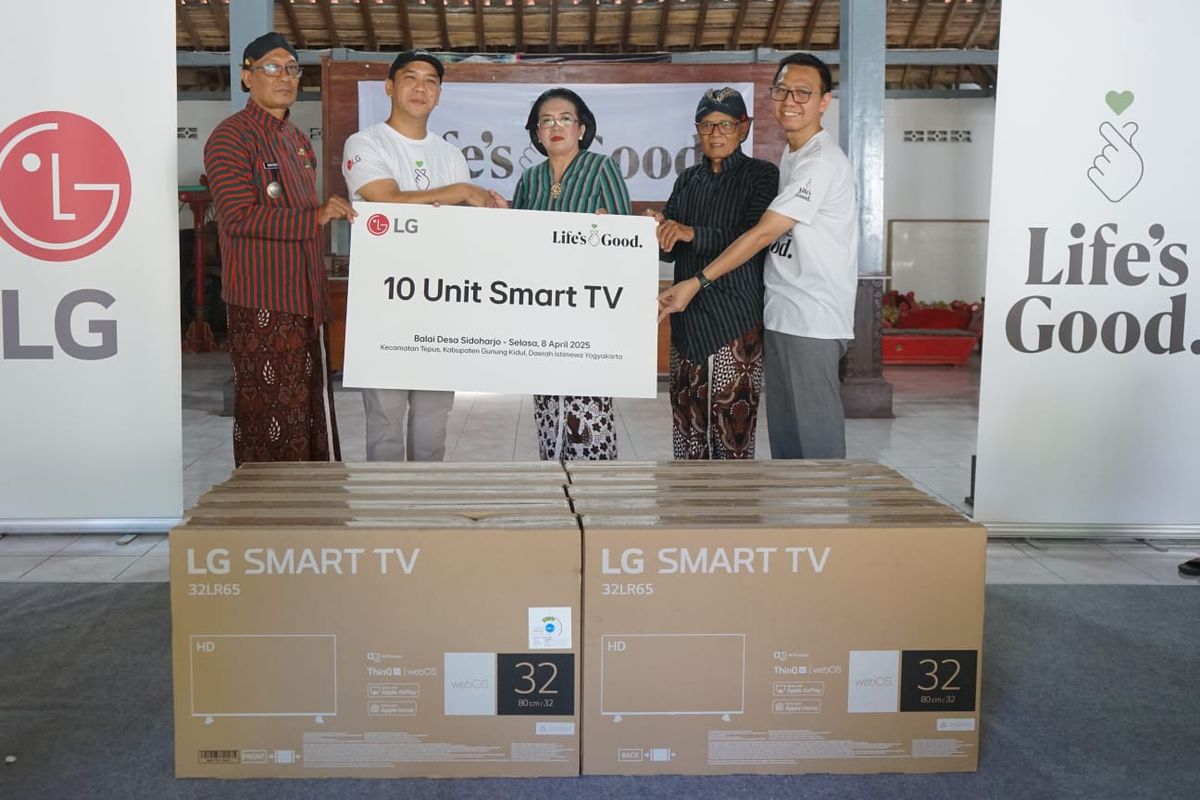 LG turut mendonasikan 10 unit LG Smart TV berukuran 32 inci kepada Kelurahan Sidoharjo, Kapanewon Tepus, Kabupaten Gunungkidul. Bantuan tersebut diterima langsung oleh Lurah Kalurahan Sidoharjo, Evi Nurcahyani.