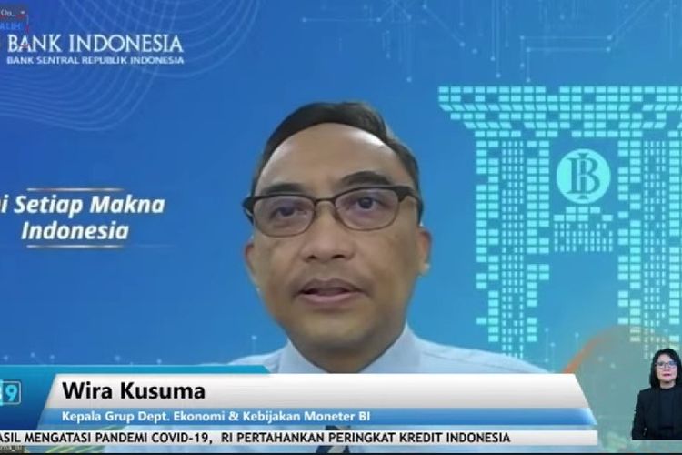 Kepala Grup Departemen Ekonomi dan Kebijakan Moneter BI Wira Kusuma saat acara diskusi virtual FMB9 yang membahas Pemulihan Ekonomi di Tengah Ketidakpastian Global pada Senin (25/7/2022).