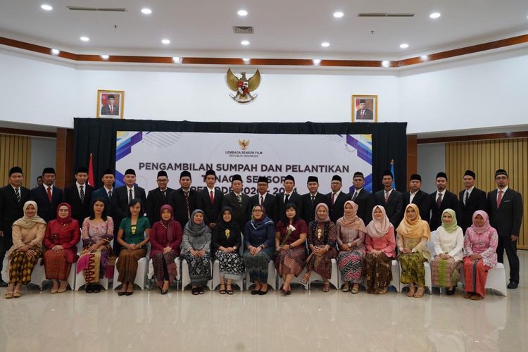 Ketua Lembaga Sensor Film (LSF) Kementerian Pendidikan dan Kebudayaan Ahmad Yani Basuki melantik 34 tenaga sensor periode tahun 2020-2024 pada Kamis (20/02/2020) di Auditorium Gedung Film Pesona Indah Jakarta.