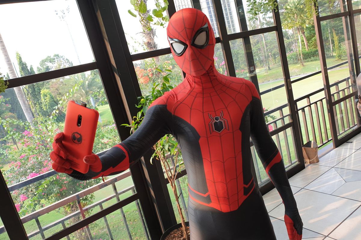 Ilustrasi Realme X edisi Spider-Man