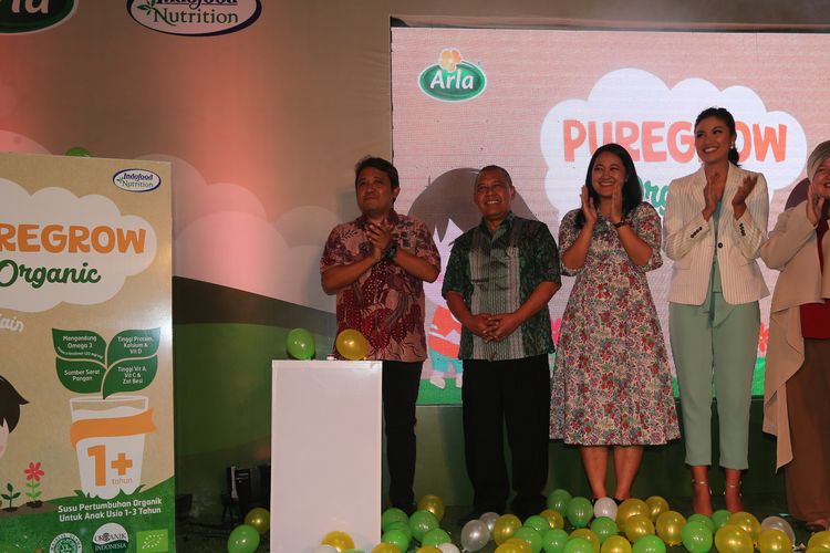 Peluncuran susu pertumbuhan organik Puregrow di Jakarta, Kamis (26/9/2019).