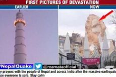 Gempa Nepal, Menara Bersejarah Dharahara Roboh