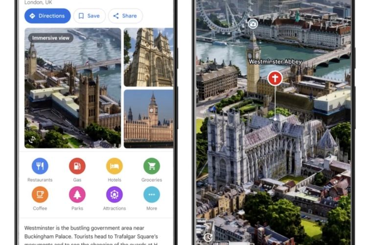 Google Maps Pamerkan Mode Immersive View Untuk Menjelajah Virtual