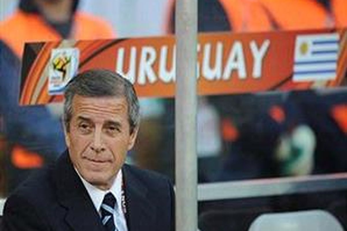 Pelatih Uruguay, Oscar Tabarez.