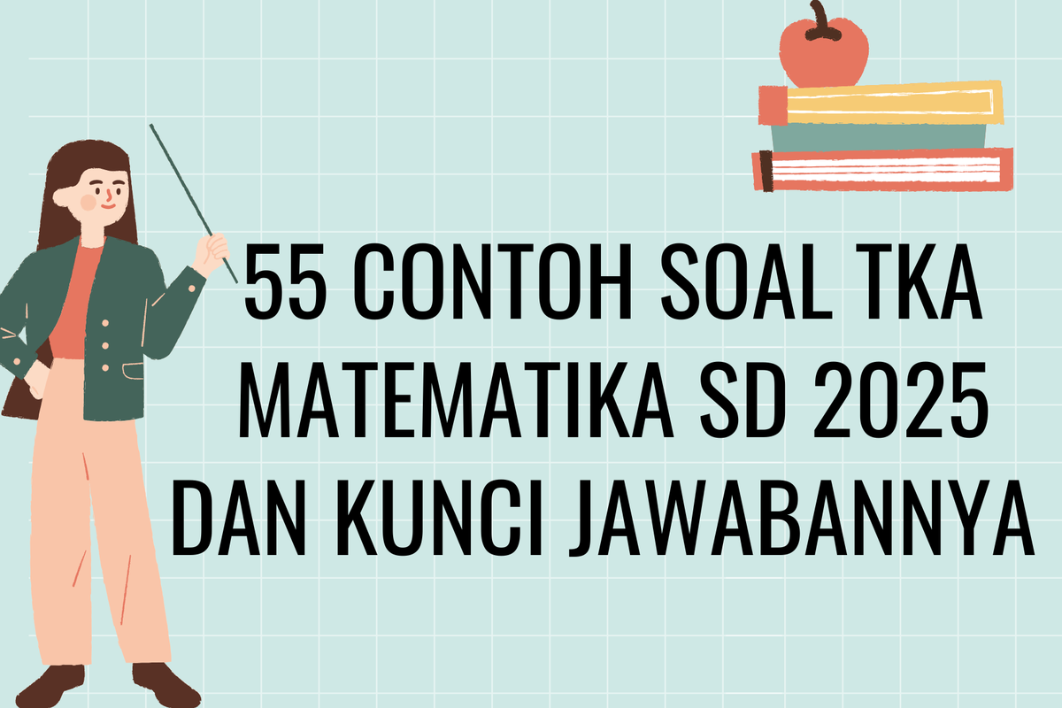 55 Contoh Soal TKA Matematika SD 2025 dan Kunci Jawabannya 