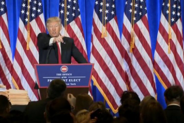 Konferensi pers yang digelar Presiden terpilih Amerika Serikat Donald Trump memanas ketika Trump tak memberikan kesempatan kepada dua jurnalis untuk bertanya, dengan dalih media tempat mereka bekerja 