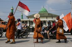 32 Biksu Lakukan Thudong dari Thailand ke Indonesia, Pulangnya Juga Jalan Kaki?