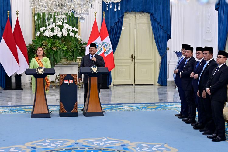 Perkuat Kerja Sama Ketahanan Pangan, Mentan Amran Dampingi Presiden Prabowo Terima Kunjungan Presiden Peru