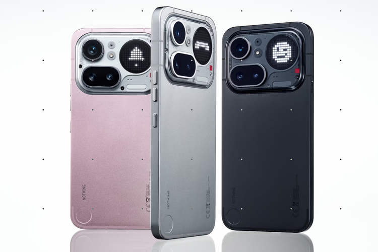 Ilustrasi bagian punggung Nothing Phone (4a) Pro.