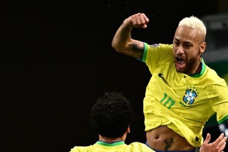 Neymar merayakan gol ke gawang Kroasia dalam laga perempat final Piala Dunia 2022 Qatar. Laga Kroasia vs Brasil berlangsung di Education City Stadium, Doha, pada Jumat (9/12/2022) dini hari WIB. Terkini, Neymar dilaporkan mengadakan sebuah pesta selepas Brasil tersingkir di Piala Dunia 2022.