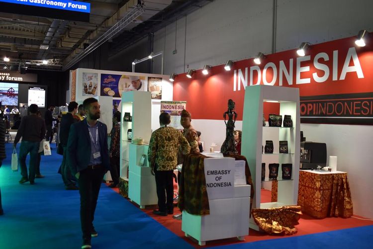 Gerai Indonesia di ajang Athens Food Expo 2019, Athena, Yunani.