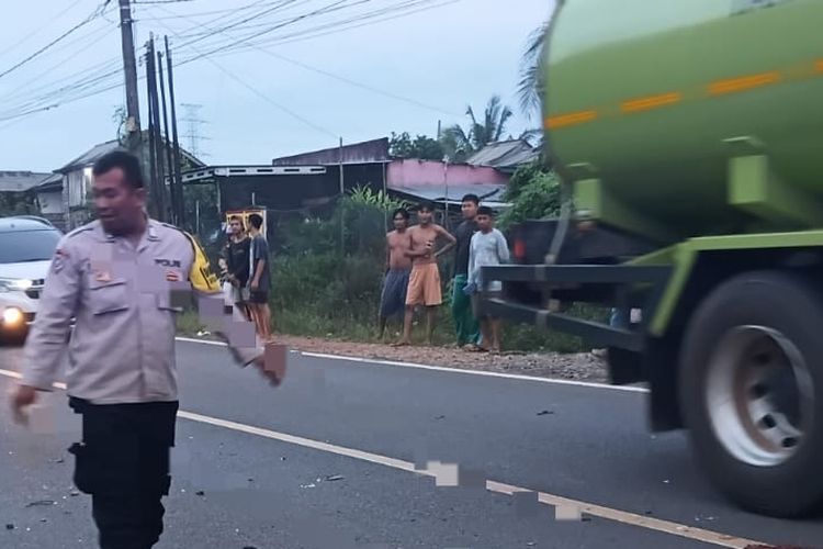 Kecelakaan Motor dan Truk di Tikungan Air Keladi Bangka Barat, Pemuda Meninggal