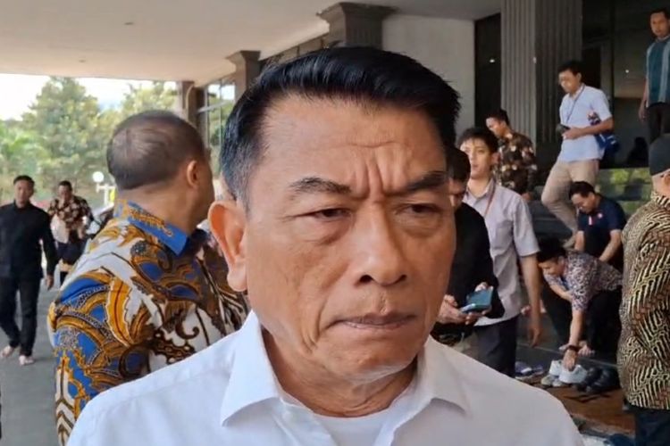 Kepala Kantor Staf Presiden (KSP) Moeldoko di Gedung Krida Bakti, Jakarta Pusat, Jumat (7/6/2024).