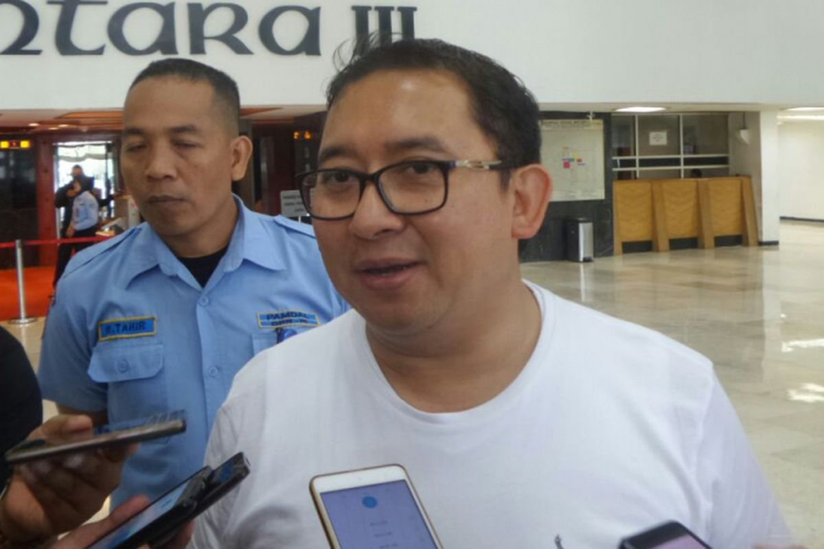 Wakil Ketua DPR RI Fadli Zon di Kompleks Parlemen, Senayan, Jakarta, Jumat (22/9/2017).