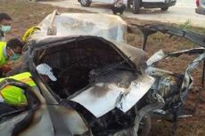 Gran Max Tabrak Mobil Tangki di Tol Cipali, Tiga orang Tewas Terbakar