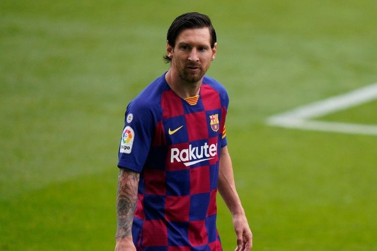 Lionel Messi pada laga Celta Vigo vs Barcelona dalam lanjutan pekan ke-32 LaLiga, kasta teratas Liga Spanyol, Sabtu (27 Juni 2020). Terkini, serbet kontrak Lionel Messi di Barcelona akan dilelang pada 18-27 Maret 2024. 