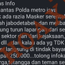 Polda Metro: Razia Masker di Wilayah Jabodetabek Itu Hoax